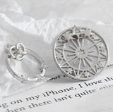 925 Silver Star Zircon Earrings Women