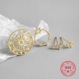 925 Silver Star Zircon Earrings Women