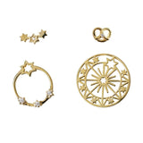 925 Silver Star Zircon Earrings Women