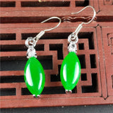 King Green Ma Laiyu Emerald Drop Egg Earrings Women's Jewelry