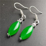 King Green Ma Laiyu Emerald Drop Egg Earrings Women's Jewelry
