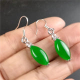 King Green Ma Laiyu Emerald Drop Egg Earrings Women's Jewelry