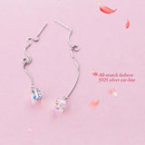 925 Silver Aurora Crystal Square Earrings