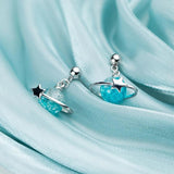 925 Silver Women's Beads Star Earrings