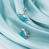 925 Silver Women's Beads Star Earrings