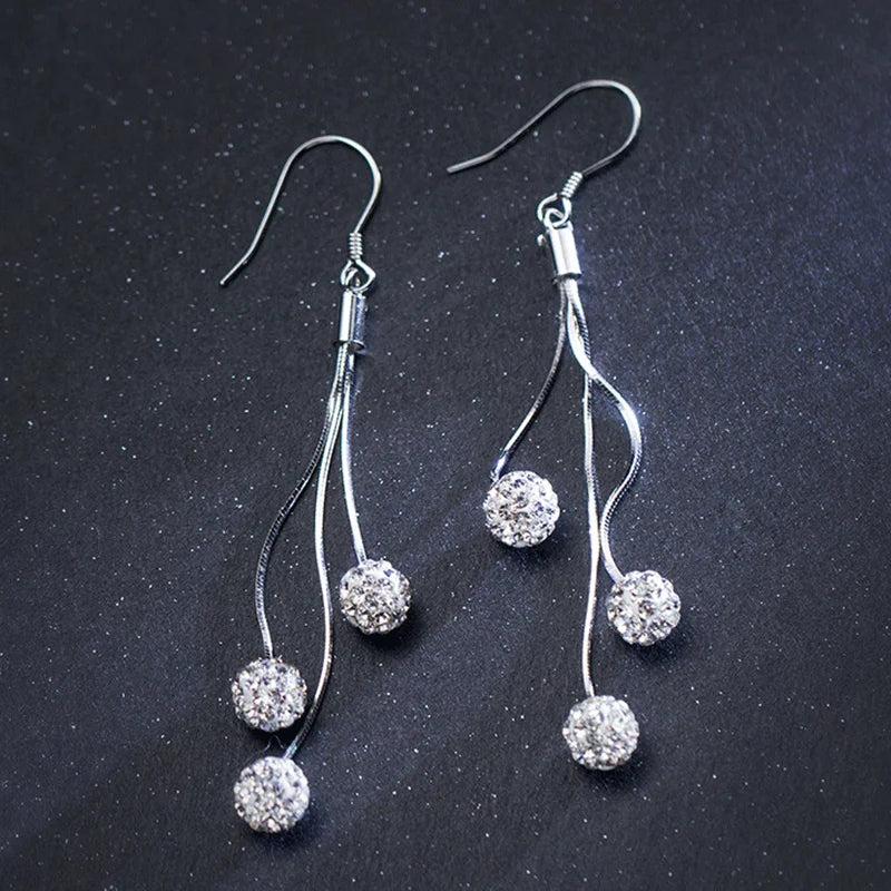 925 Sterling Silver Oval Circle Pendant Earrings