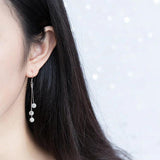 925 Sterling Silver Oval Circle Pendant Earrings