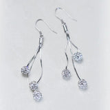 925 Sterling Silver Oval Circle Pendant Earrings