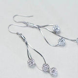 925 Sterling Silver Oval Circle Pendant Earrings