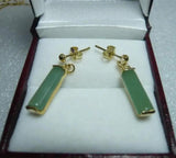 Geometric Stone Earrings Vintage Forest Art Jewelry