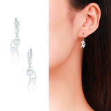 925 Silver Cat Charm Dangle Earrings for Women Girls Kids Jewelry