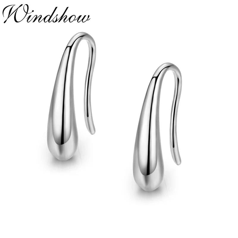 925 Silver Teardrop Dangle Earrings For Women Girls Kids