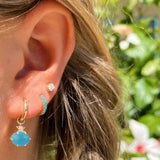 Colorful Stone Earrings Silver 925 Drop Earrings Wedding Party Gift