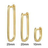 925 Silver Rectangular Hoop Earrings Geometric Frame Party Jewelry