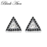 925 Silver Triangle Spinel Stone Stud Earrings for Women