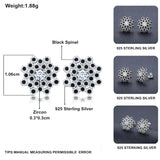 925 Silver Snowflake Stud Earrings for Women T203