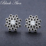 925 Silver Snowflake Stud Earrings for Women T203