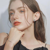 925 Silver Snowflake Stud Earrings for Women T203