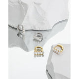 SHANICE S925 Silver Pearl Hoop Earrings Bohemian Wedding Jewelry
