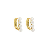 SHANICE S925 Silver Pearl Hoop Earrings Bohemian Wedding Jewelry