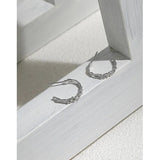 SHANICE 925 Silver Face C-shaped Hoop Earrings