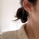 SHANICE S925 Silver Knot Twist Stud Earrings Geometric Statement Punk Vintage