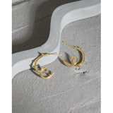 SHANICE 925 Silver Irregular Fujie Stud Earrings Women Jewelry Geometric Punk