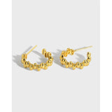 SHANICE 925 Silver Stud Earrings Women Gift Minimalist Geometric Peas