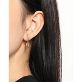 SHANICE 925 Sterling Silver Geometric U-shaped Lines Stud Earrings