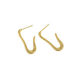 SHANICE 925 Sterling Silver Geometric U-shaped Lines Stud Earrings
