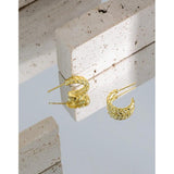 SHANICE 925 Sterling Silver Hoop Earrings Twill Twist Polygon Charming