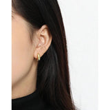 SHANICE 925 Sterling Silver Hoop Earrings Twill Twist Polygon Charming