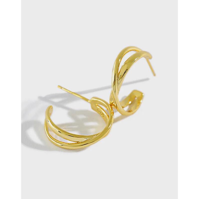SHANICE INS 925 Silver X Stud Earrings Stylish Jewelry