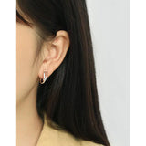 SHANICE INS 925 Silver X Stud Earrings Stylish Jewelry