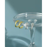 SHANICE INS 925 Silver X Stud Earrings Stylish Jewelry