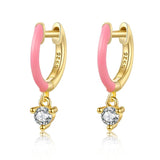 925 Silver Earrings18K Hoop Heart Wedding Jewelry