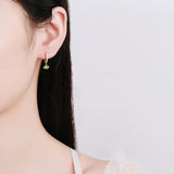 925 Silver 18K Circle Hoop Earrings Eye Shape for Women Wedding Jewelry