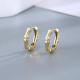 S925 Silver Classic Hoop Earrings Small Circle Hip Hop Jewelry