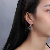 925 Silver Mermaid Drop Earrings Zircon Jewelry Gift