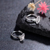 925 Silver Zircon Hoop Earrings for Women Men