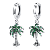 925 Silver Colorful Zircon Tree Bee Earrings