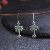 925 Silver Colorful Zircon Tree Bee Earrings