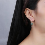 925 Silver Colorful Zircon Tree Bee Earrings