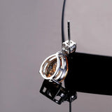 Silver Citrine Water Drop Earrings for Women - Anniverary Gift