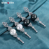 Pearl Drop Earrings for Women Party Wedding Fine Jewelry