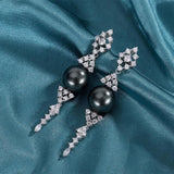 Pearl Drop Earrings for Women Party Wedding Fine Jewelry