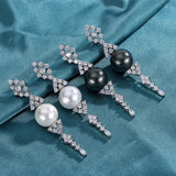 Pearl Drop Earrings for Women Party Wedding Fine Jewelry