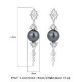 Pearl Drop Earrings for Women Party Wedding Fine Jewelry