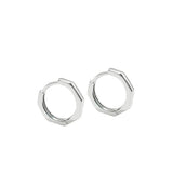 925 Sterling Silver Geometry Hoop Earrings for Women