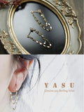 925 Sterling Silver Vintage Long Tassel Earrings Goddess Party Jewelry